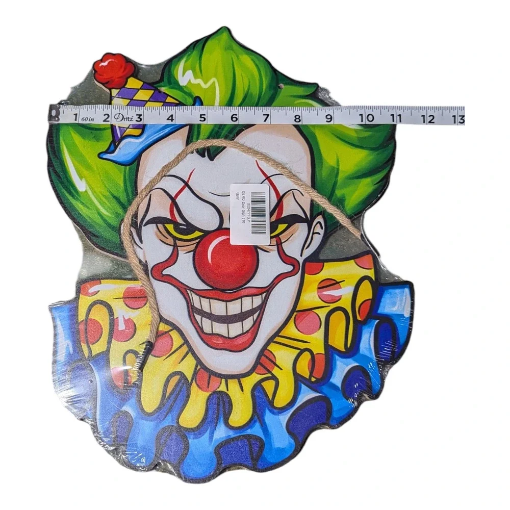 Scary Clown - Decor - Halloween - Wall Hanging - Brand New Sealed